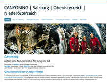 Tablet Screenshot of canyoningtour.at