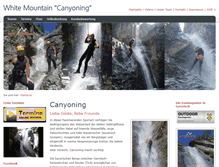 Tablet Screenshot of canyoningtour.de